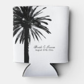 Die Hochzeit am Strand mit schwarz-weißen Palmen k Dosenkühler (Vorderseite)