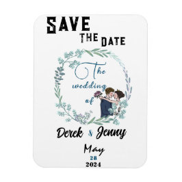 Die Hochzeit blauer Liebhaber Magnet