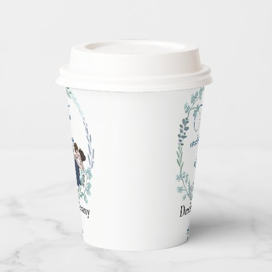 Die Hochzeit blauer Liebhaber Pappbecher (Links)