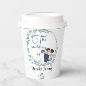 Die Hochzeit blauer Liebhaber Pappbecher (Vorderseite)