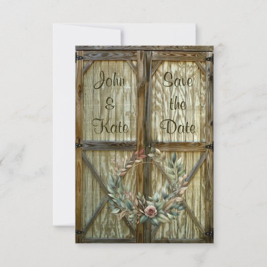 Die Hochzeit der Barenttür und des Westerns mit Bl Save The Date (Vorderseite)