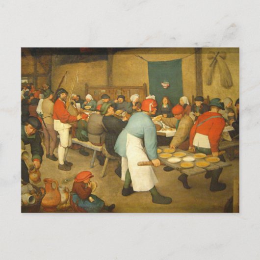 Die Hochzeit der Bauern - 1568 Postkarte (Vorderseite)