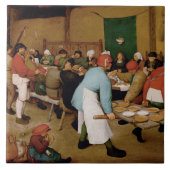 Die Hochzeit der Bauern durch Pieter Bruegel, der  Fliese (Vorderseite)
