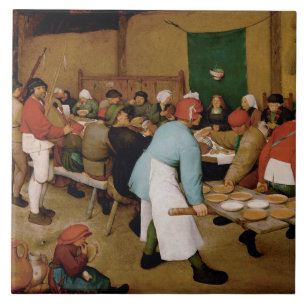 Die Hochzeit der Bauern durch Pieter Bruegel, der Fliese