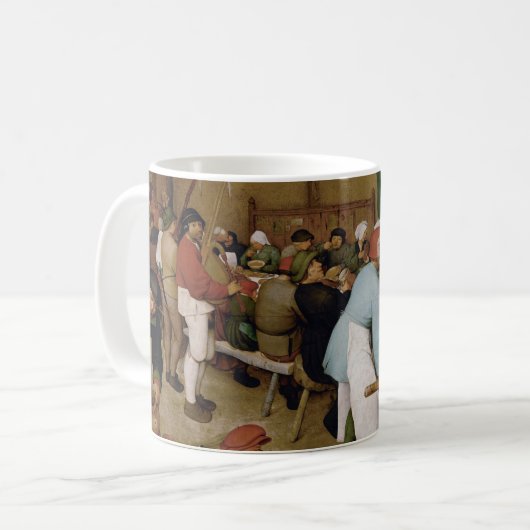 Die Hochzeit der Bauern durch Pieter Bruegel, der Kaffeetasse (Vorderseite Links)