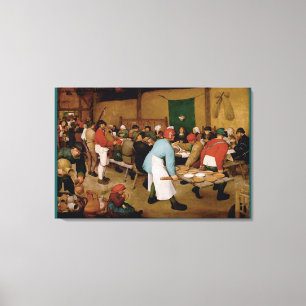 Die Hochzeit der Bauern durch Pieter Bruegel, der Leinwanddruck