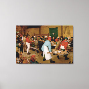 Die Hochzeit der Bauern durch Pieter Bruegel, der Leinwanddruck