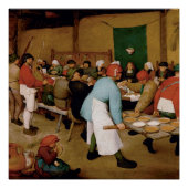 Die Hochzeit der Bauern durch Pieter Bruegel, der  Poster (Vorderseite)