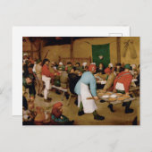 Die Hochzeit der Bauern durch Pieter Bruegel, der Postkarte (Vorne/Hinten)