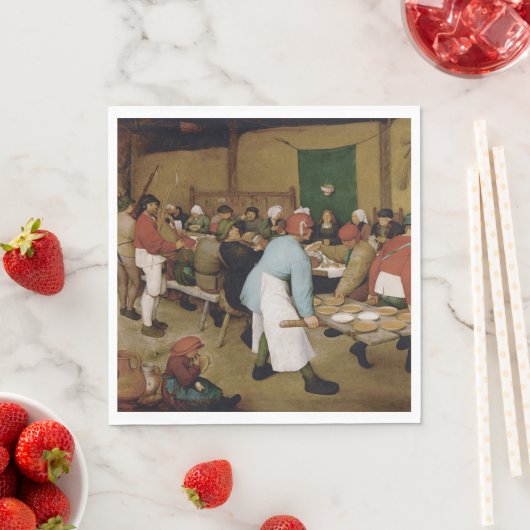 Die Hochzeit der Bauern durch Pieter Bruegel, der Serviette (Beispiel)