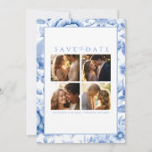 Die Hochzeit der blauen Toilblüte in Frankreich re Einladung (Rückseite)