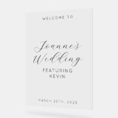 Die Hochzeit der Braut mit der Groomfeier Acrylschild (Winkel)