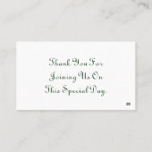 Die Hochzeit der Claddagh-Platzierungskarten (Voll Platzkarte (Rückseite)