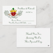 Die Hochzeit der Claddagh-Platzierungskarten (Voll Platzkarte (Vorne/Hinten)