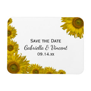 Die Hochzeit der gelben Sonnenblumenkante speicher Magnet