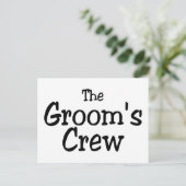 Die Hochzeit der Grooms-Crew Postkarte (Stehend Vorderseite)