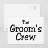 Die Hochzeit der Grooms-Crew Postkarte (Vorne/Hinten)