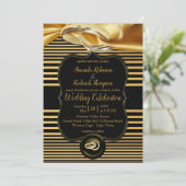 Die Hochzeit der großen Gatsby-Inspiration Einladung (Stehend Vorderseite)