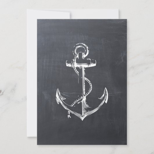 Die Hochzeit der Knot-Anchor-Tafel Einladung (Rückseite)