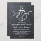 Die Hochzeit der Knot-Anchor-Tafel Einladung (Vorne/Hinten)