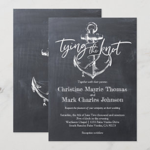 Die Hochzeit der Knot-Anchor-Tafel Einladung