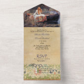 Die Hochzeit der Lady of Shallot All In One Einladung (Innen Boden)