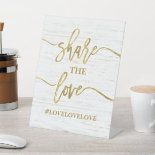 Die Hochzeit der Liebe teilen Sockelschild