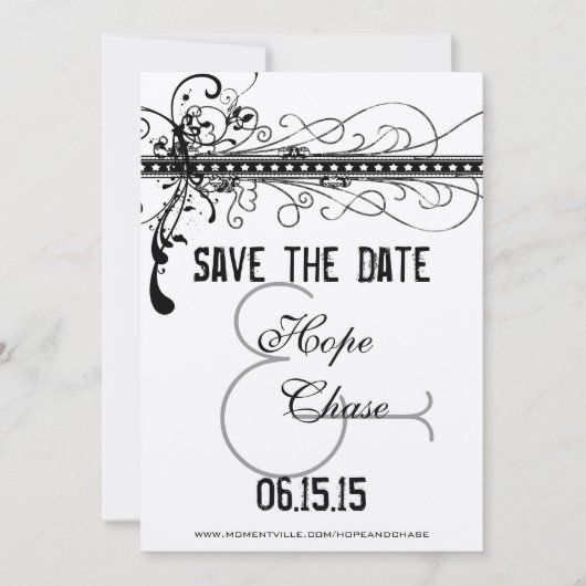 Die Hochzeit der schwarzen mittelalterlichen Renai Save The Date (Vorderseite)