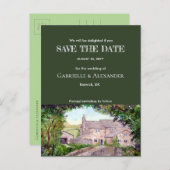 Die Hochzeit der Wasserfarbe der Stone Bridge spei Ankündigungspostkarte (Vorne/Hinten)