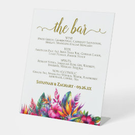Die Hochzeit des Bar - Tropical Garden Drinks Sockelschild