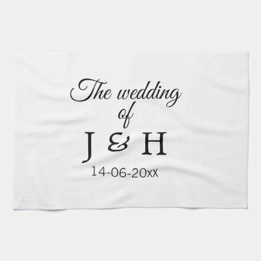 Die Hochzeit des Begleiters des Pärchens Anfangsbu Geschirrtuch (Horizontal)