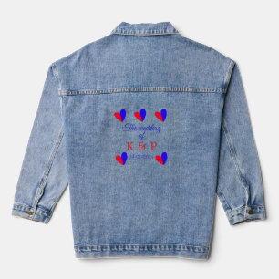 Die Hochzeit des Begleiters des Pärchens Anfangsbu Jeansjacke