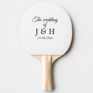 Die Hochzeit des Begleiters des Pärchens Anfangsbu Tischtennis Schläger