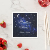 Die Hochzeit des Celestial in The Stars & Moon Blu Serviette (Beispiel)