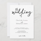 Die Hochzeit des Minimalistischen Einladung (Vorderseite)