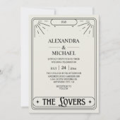 Die Hochzeit des mystischen Black Tarot Einladung (Vorderseite)