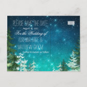 Die Hochzeit des Nachtwaldes mit Star Light Night  Ankündigungspostkarte (Rückseite)