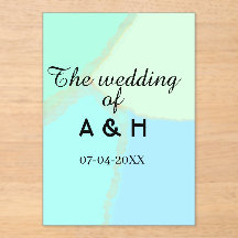 Die Hochzeit des Paares Anfangsbuchstabe Datum
