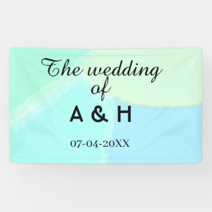 Die Hochzeit des Paares Anfangsbuchstabe des Namen Banner