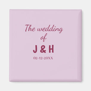 Die Hochzeit des Paares Anfangsbuchstabe des Namen Magnet