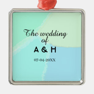 Die Hochzeit des Paares Anfangsbuchstabe des Namen Ornament Aus Metall