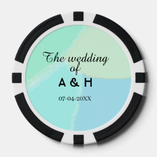 Die Hochzeit des Paares Anfangsbuchstabe des Namen Pokerchips