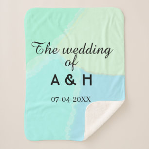 Die Hochzeit des Paares Anfangsbuchstabe des Namen Sherpadecke