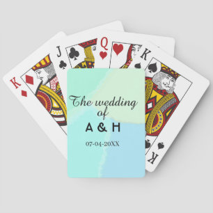 Die Hochzeit des Paares Anfangsbuchstabe des Namen Spielkarten