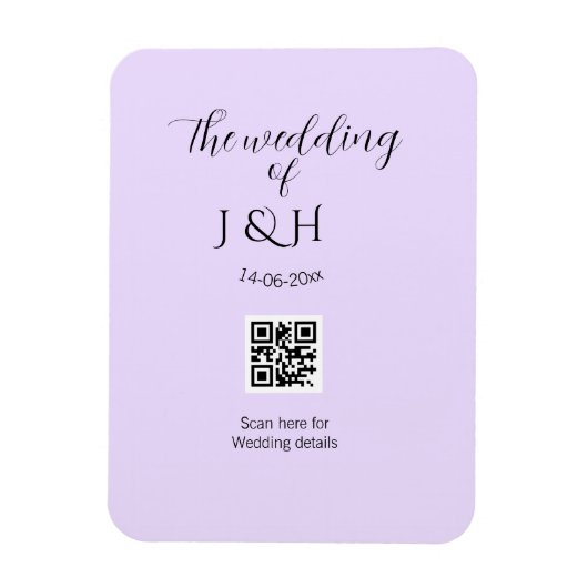 Die Hochzeit des Paares QR-Code-Scan-Detail Magnet (Vertikal)