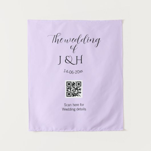 Die Hochzeit des Paares QR-Code-Scan-Detail Wandteppich (Vorderseite)