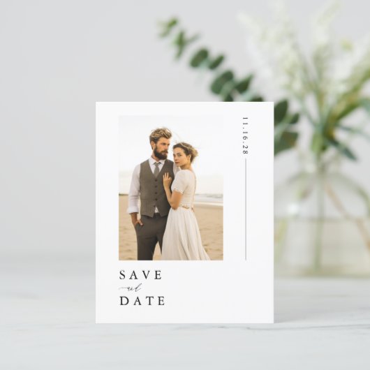 Die Hochzeit des Strandes speichert das Datum (Stehend Vorderseite)