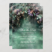 Die Hochzeit des verzauberten Waldlavenders retten Einladung (Vorne/Hinten)