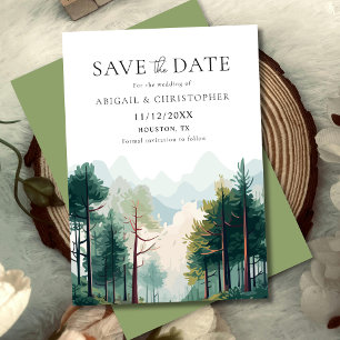 Die Hochzeit des Waldes im Wasserfarbenwald spart  Save The Date