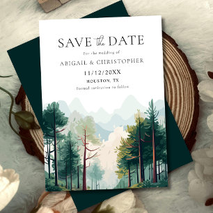 Die Hochzeit des Waldes im Wasserfarbenwald spart  Save The Date